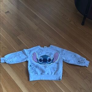 Disney Blue Stitch Crew Neck Sweatshirt